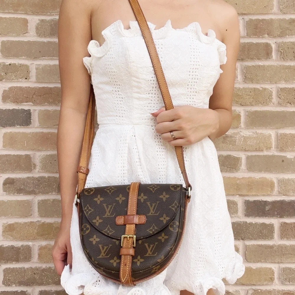 Authentic✅ Louis Vuitton PM Shoulder Bag Monogram Brown Half Moon Crossbody - Picture 3 of 16